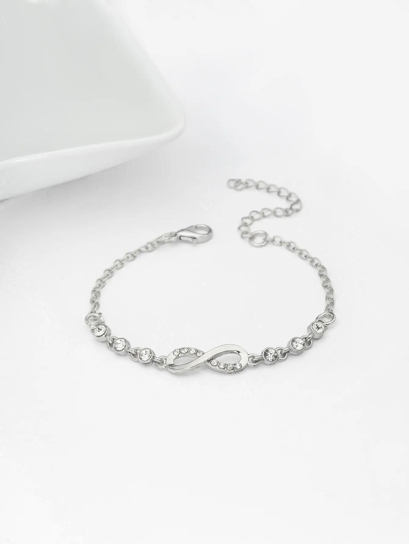 Geometric Infinity Loop 8-Character Charm Bracelet - Image 14