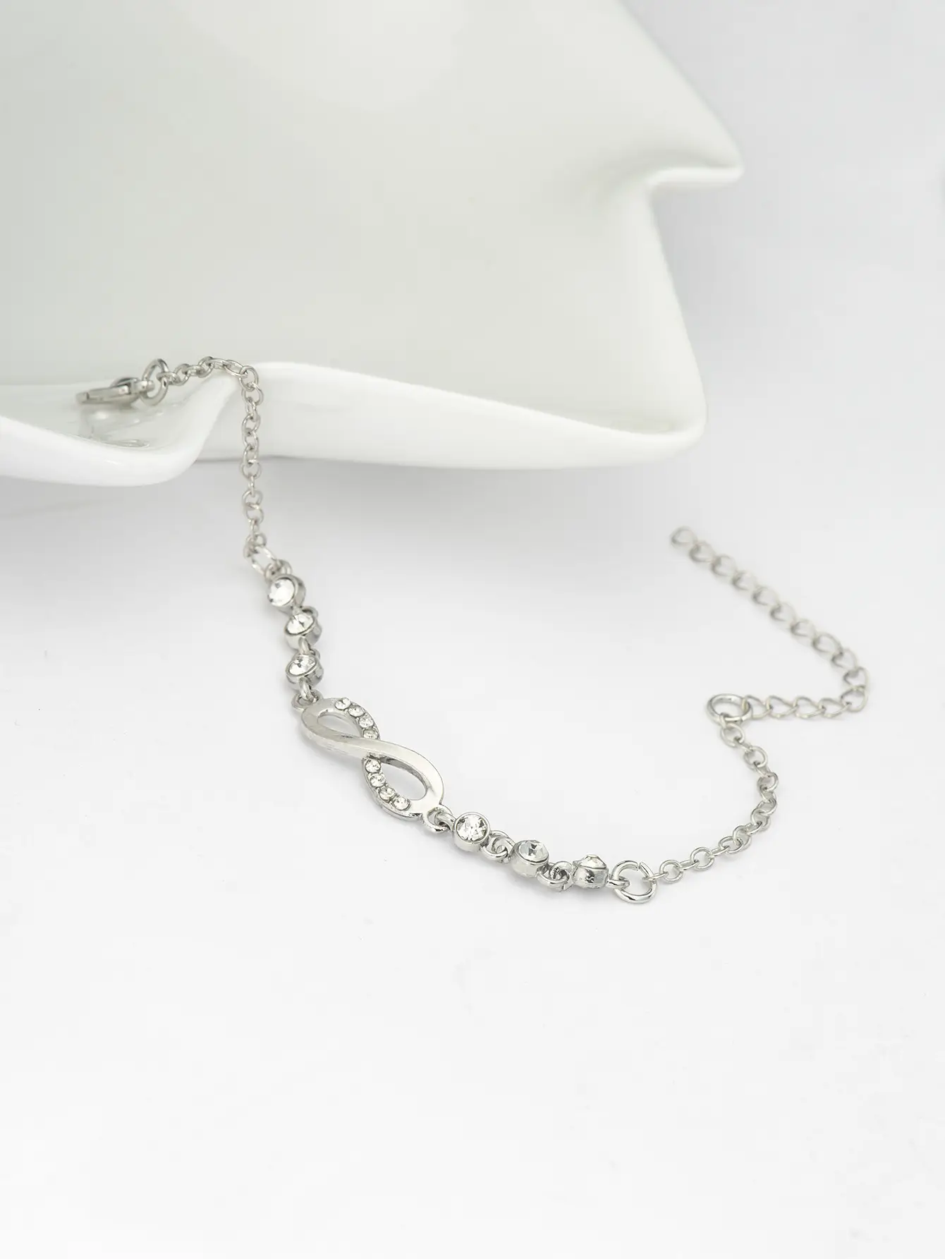 Geometric Infinity Loop 8-Character Charm Bracelet - Image 13