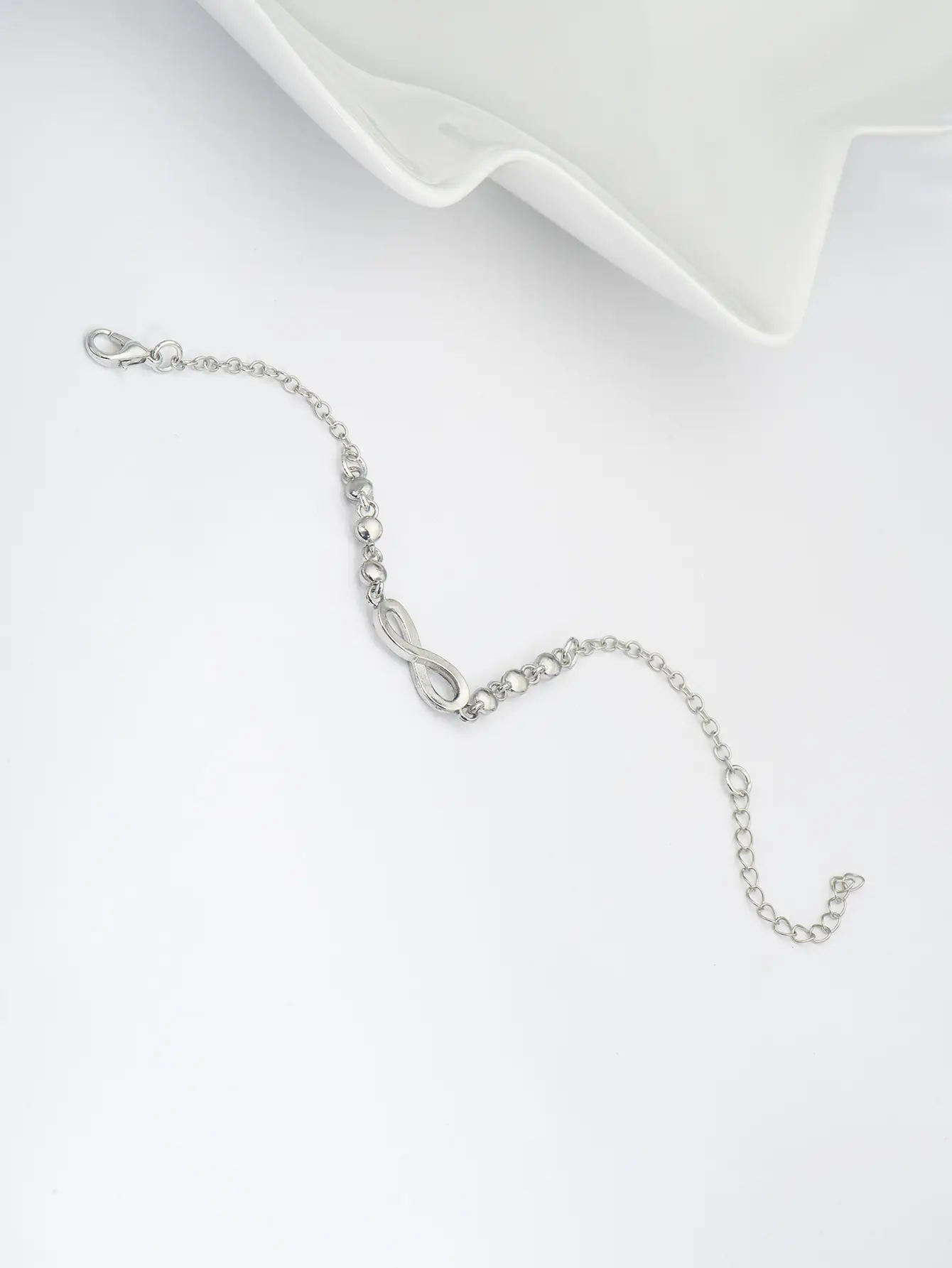 Geometric Infinity Loop 8-Character Charm Bracelet - Image 12